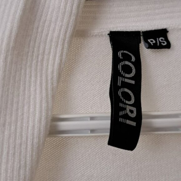 White asynmetrical cardigan Colori Small - Picture 10 of 12